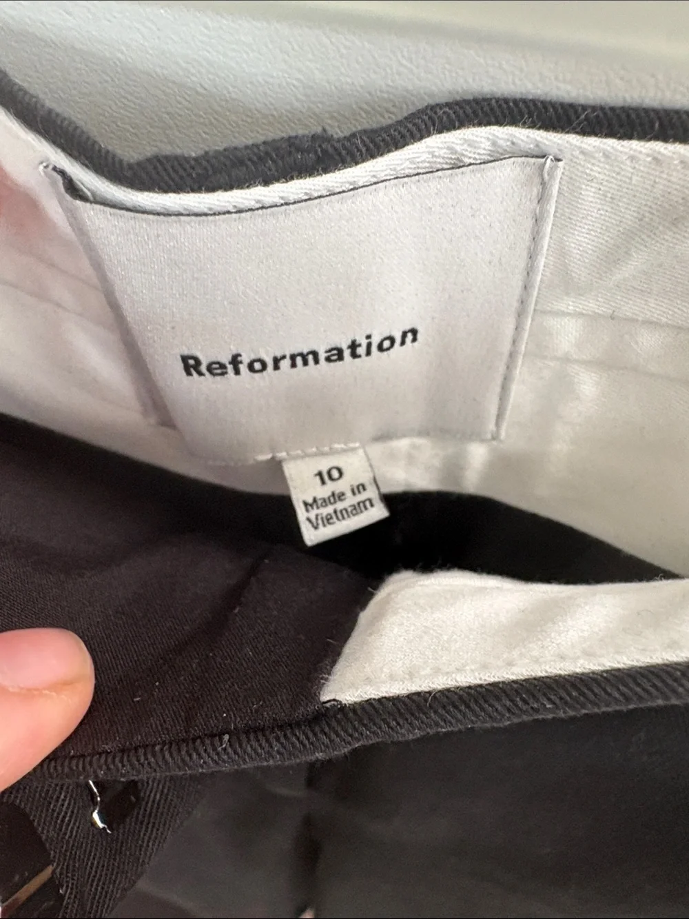 Reformation Black Wide-Leg Trousers 10